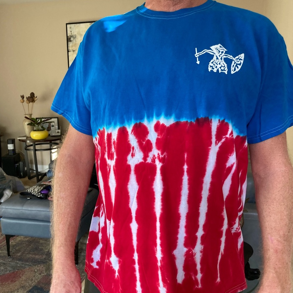 RED/BLUE TIE DYE UNISEX T-SHIRT